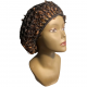 Bonnet en maille crochetée pour cheveux longs ou dreads locks : Couleur:Marron