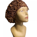 Bonnet en maille crochetée pour cheveux longs ou dreads locks