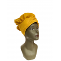 Bonnet Turban en WAX imprimé sur du tissu BAZIN RICHE haut de gamme /B18