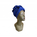 Bonnet Turban en WAX imprimé sur du tissu BAZIN RICHE haut de gamme /B18